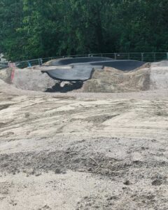 Pumptrack Campus de Terp in aanbouw