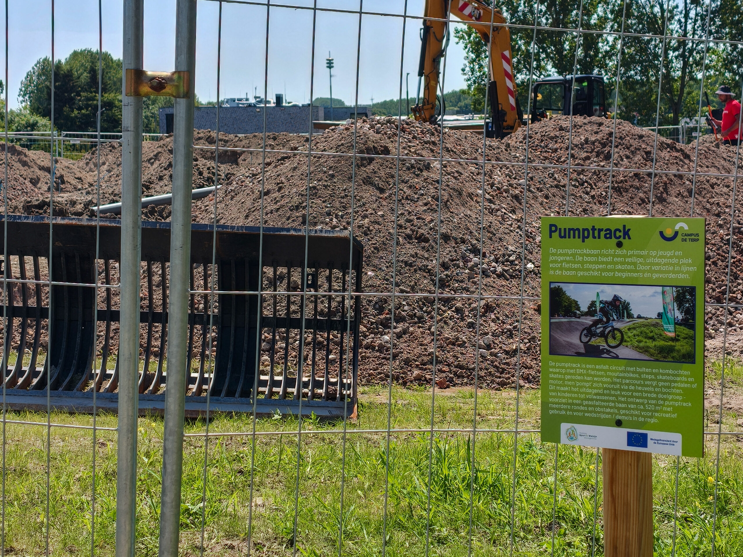 Bouw Pumptrack Campus de Terp